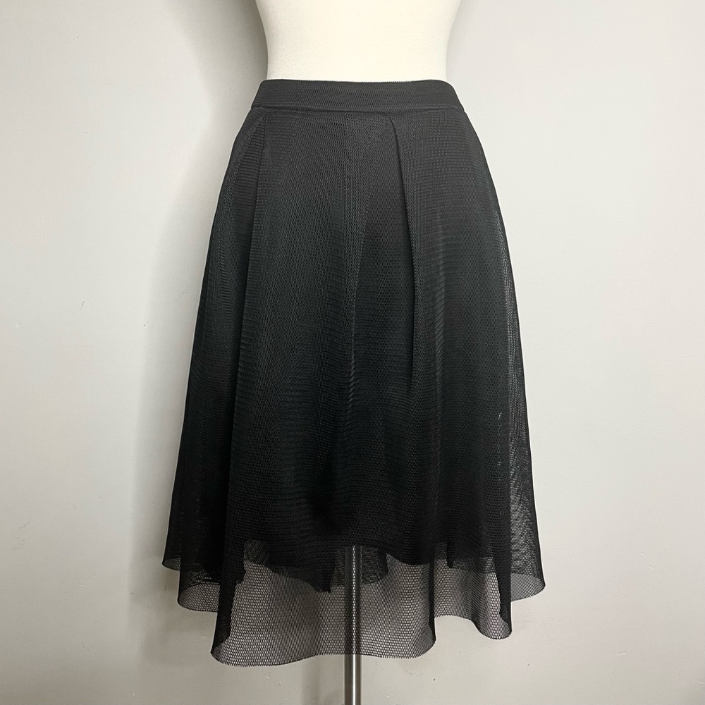 URBAN GIRL Mesh Overlay A-Line Skirt